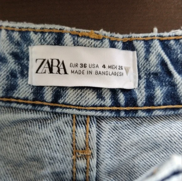 Zara High Rise Mom Shorts With Slits On Sides - Picture 7 of 7